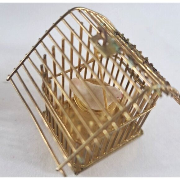 VTG Dollhouse Victorian Style Furniture Desk Sewing Machine Nursery Birdcage - Picture 5 of 6